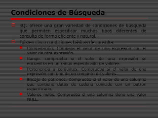 tutorial de comandos basicos de sql para estudiantes .ppt
