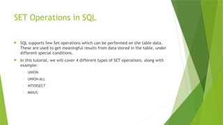 SQL(Structure Quatry LAnguage in MYSQL ) | PPTX