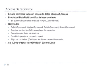 Trabajar con bases de datos desde ASP.NET