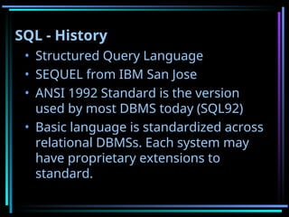 This document gives all the details of SQL | PPT