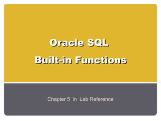 aggregate functions of SQL with oracle 11 g | PPT