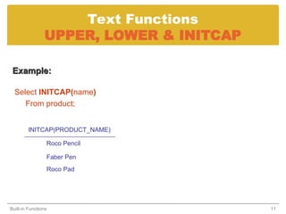 aggregate functions of SQL with oracle 11 g | PPT
