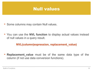 aggregate functions of SQL with oracle 11 g | PPT