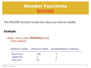 aggregate functions of SQL with oracle 11 g | PPT