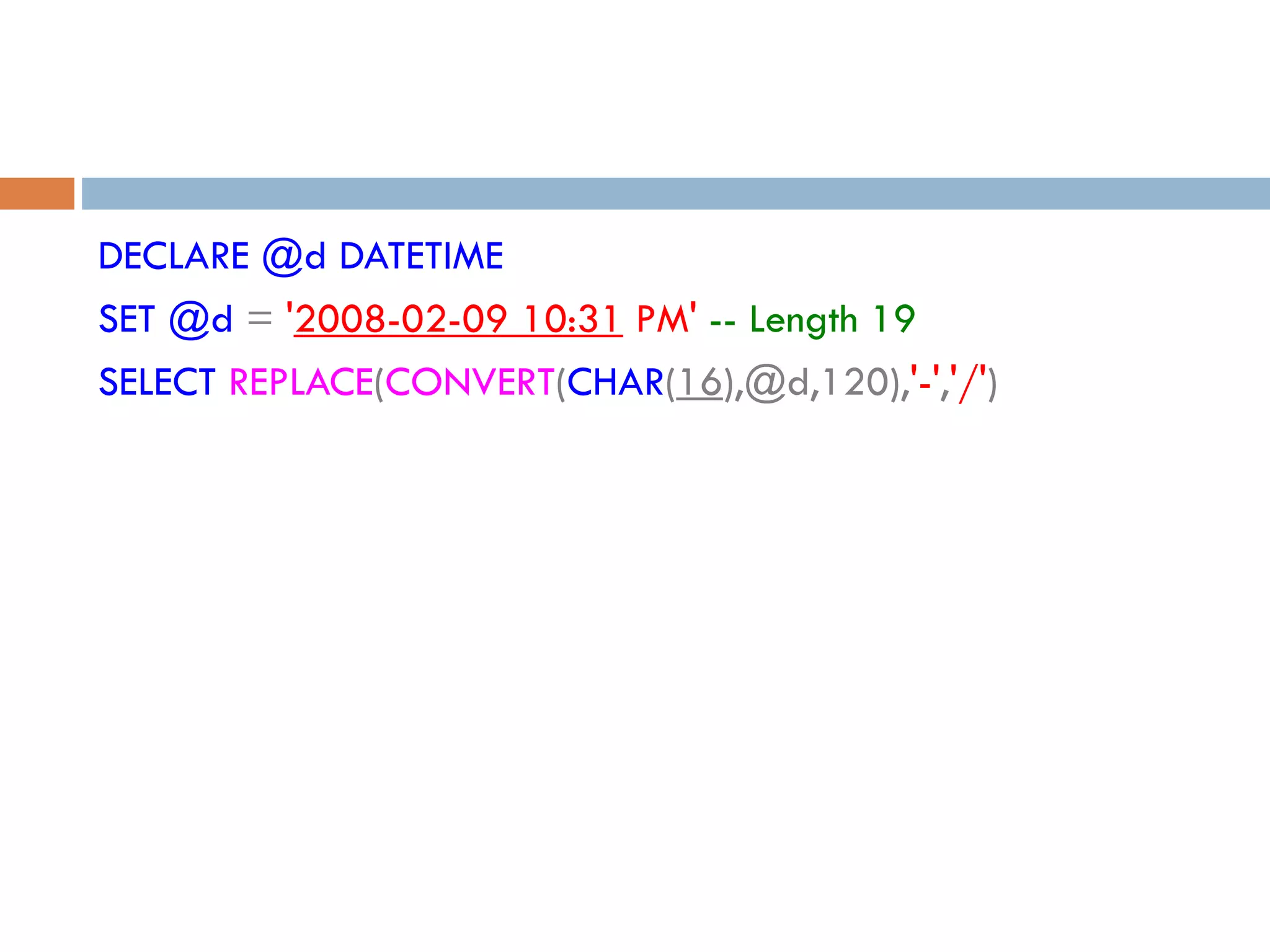T-SQL Data Types (Quick Overview) | PPT