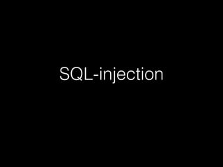 SQL-injection
 