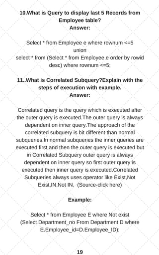 Sql interview-book | PDF