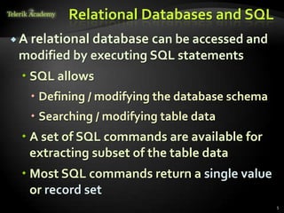 Sql intro | PPTX