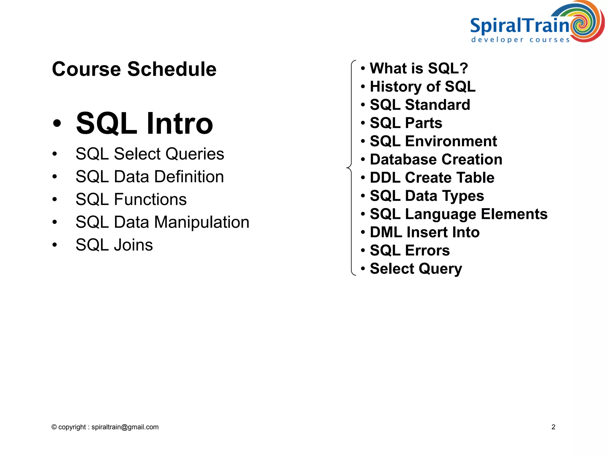 SQL Intro | PPT