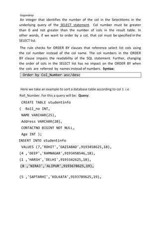 SQL- MOST IMPORTANT CONCEPTS | PDF