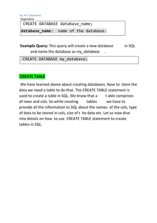 SQL- MOST IMPORTANT CONCEPTS | PDF