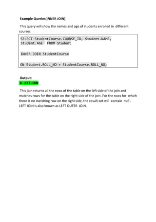 SQL- MOST IMPORTANT CONCEPTS | PDF
