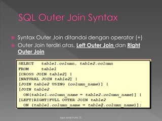 Sql outer join | PPTX
