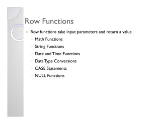 SQL Overview
