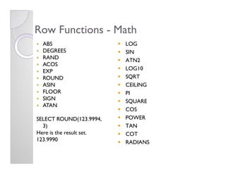 SQL Overview