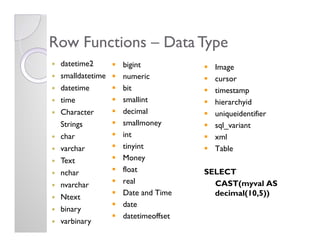 SQL Overview