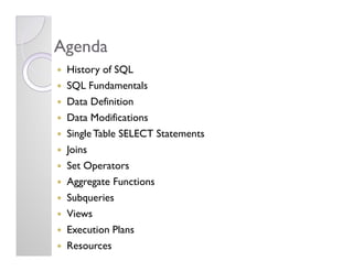 SQL Overview
