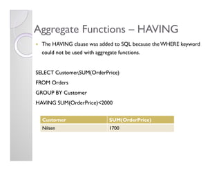 SQL Overview