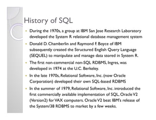 SQL Overview