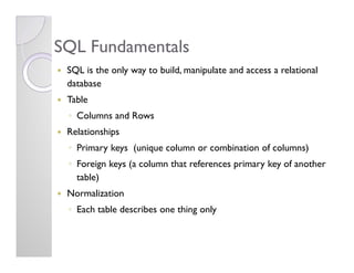 SQL Overview
