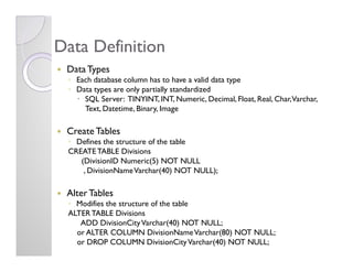 SQL Overview