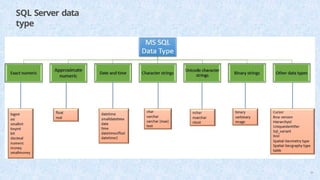 SQL Server data
type
50
 