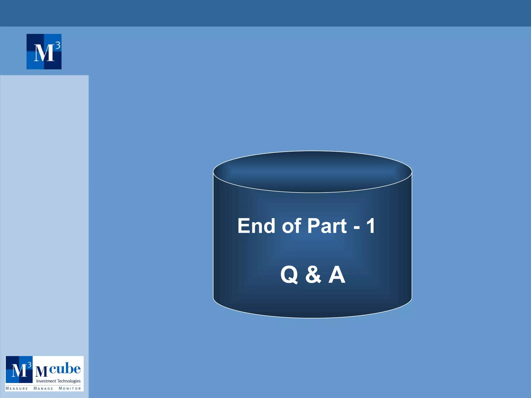 End of Part - 1  Q & A 