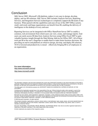 Version History – Standard Office SharePoint Server 2007 functionality to view the published versions of a document.