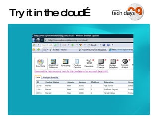 Try it in the cloud… 