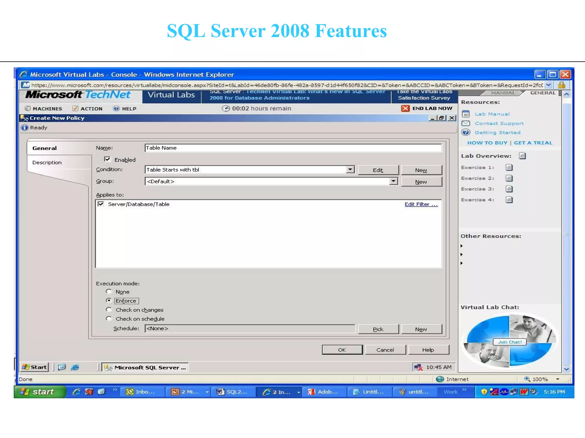 SQL Server 2008 Features 