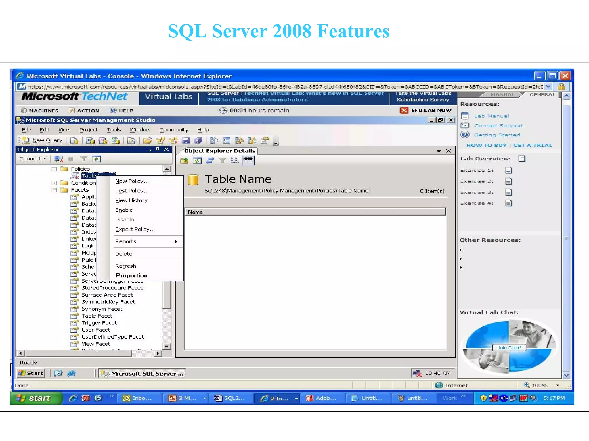 SQL Server 2008 Features 