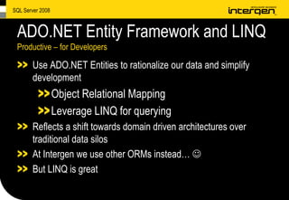 SQL Server 2008 Highlights