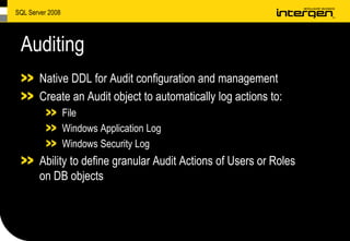 SQL Server 2008 Highlights