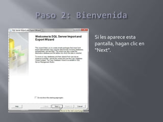 Si les aparece esta
pantalla, hagan clic en
“Next”.
 