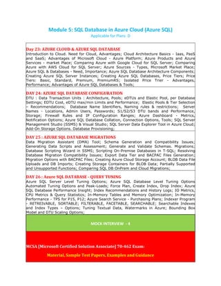 SQL Server Developer Course Online Training | PDF