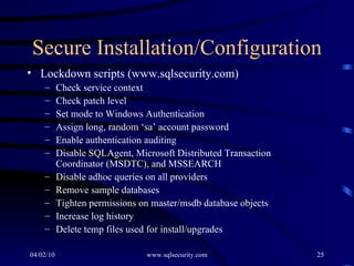 SQL Server Security - Attack | PPT