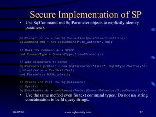 SQL Server Security - Attack | PPT