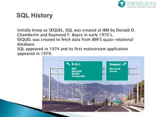 SQL | Computer Science | PPT