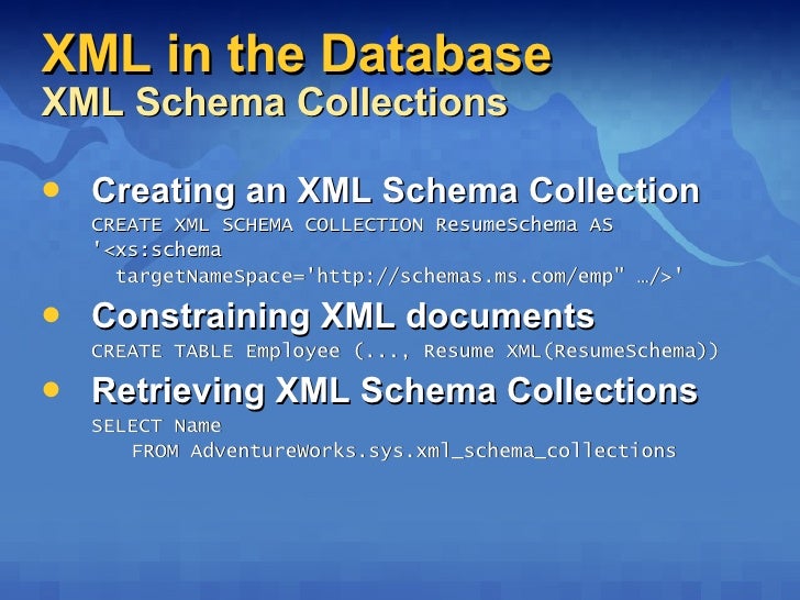 Xml resume schema