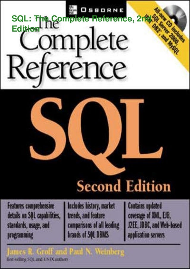 Download PDF⚡ SQL: The Complete Reference, 2nd Edition
