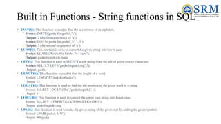 SQL _UNIT_DBMS_PRESENTSTATION_SQL _UNIT_DBMS_PRESENTSTATION | PPTX