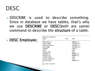Structured Query Language | PPTX | Databases | Computer Software and ...
