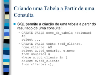 TREINAMENTO DE SQL COMPLETO DO BÁSICO AO AVANÇADO | PPT