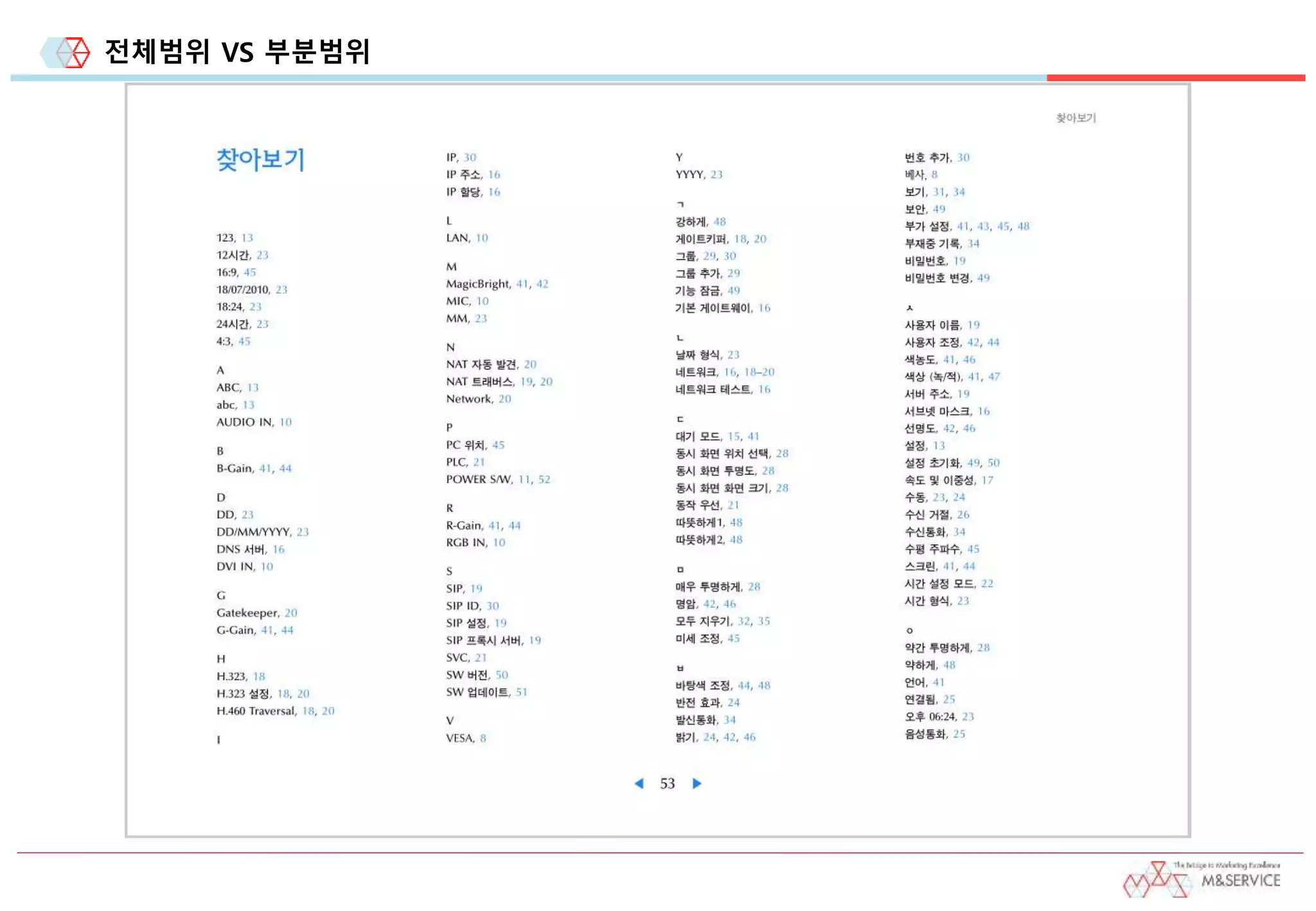 전체범위 VS 부분범위
 