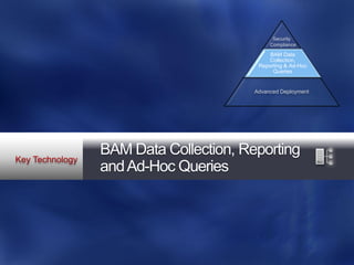 Security
                            Compliance

                            BAM Data
                            Collection,
                        Reporting & Ad-Hoc
                             Queries


                       Advanced Deployment




BAM Data Collection, Reporting
and Ad-Hoc Queries
 