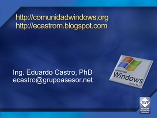 Ing. Eduardo Castro, PhD
ecastro@grupoasesor.net
 
