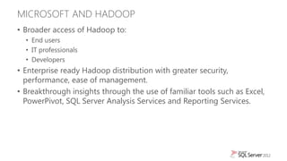 ENTERPRISE HADOOP
• Installation wizard (IsotopeClusterDeployment)
• Healtcheck and monitoring pages
• Interactive Javascr...