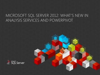 MICROSOFT SQL SERVER 2012: WHAT’S NEW IN
ANALYSIS SERVICES AND POWERPIVOT
 