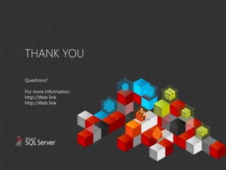 THANK YOU

Questions?

For more information:
http://Web link
http://Web link
 