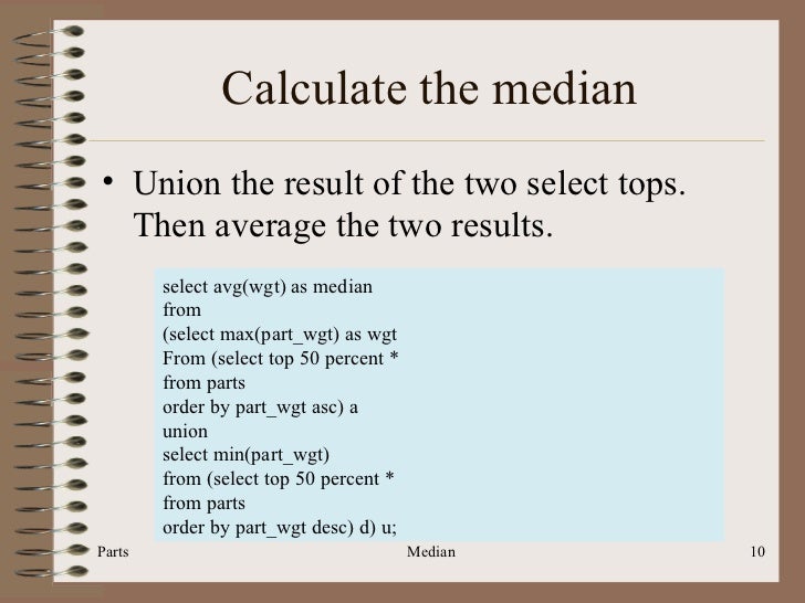 SQL206 SQL Median